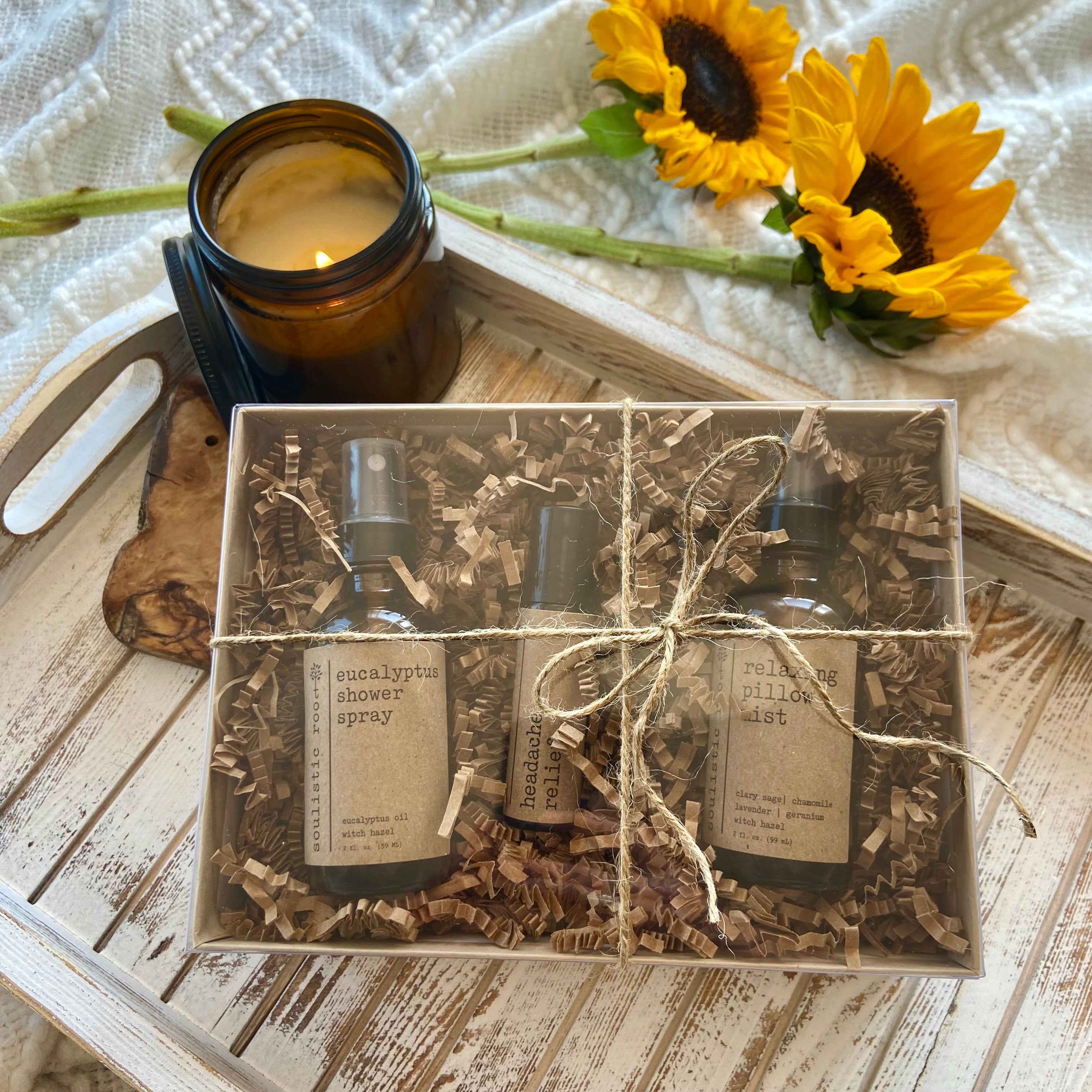 Calming Eucalyptus aromas from the Ultimate Spa Experience Gift Set by Soulistic Root