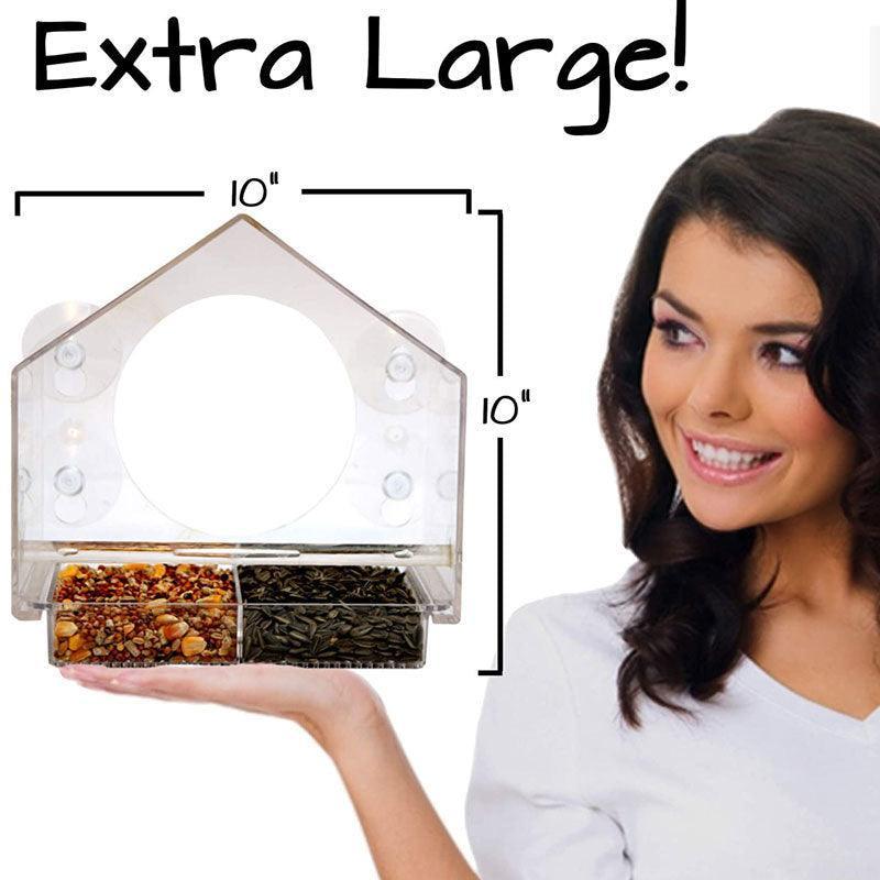 Close-up of Smart Bird Feeder with live camera in outdoor setting