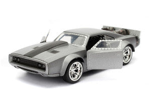 Detailed interior view of Dom's Ice Charger diecast model