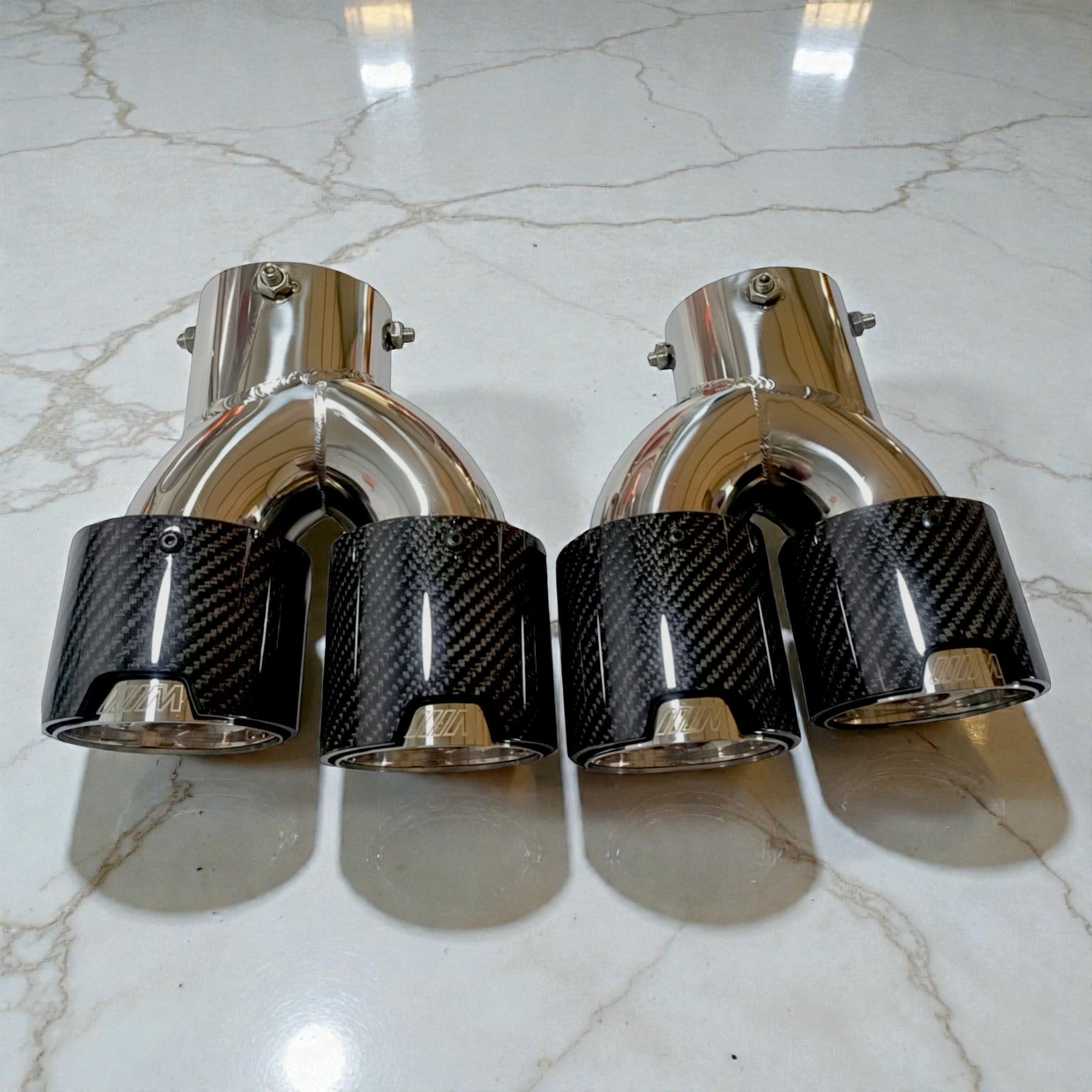 Aesthetic view of BMW M240i with Palenon carbon fiber exhaust tips