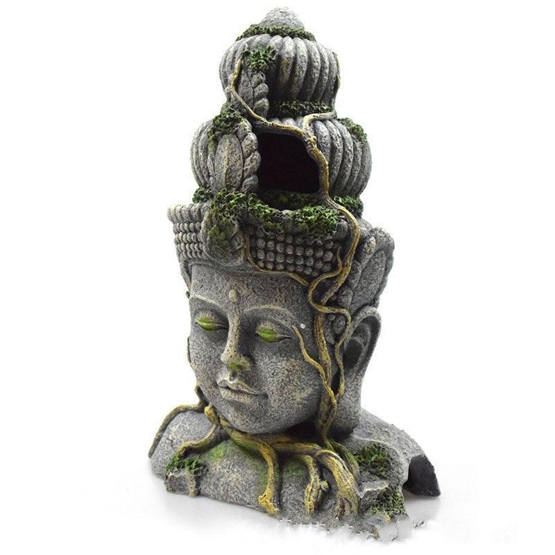 Close-up of Bodhisattva Head Resin Decor highlighting its eco-friendly material