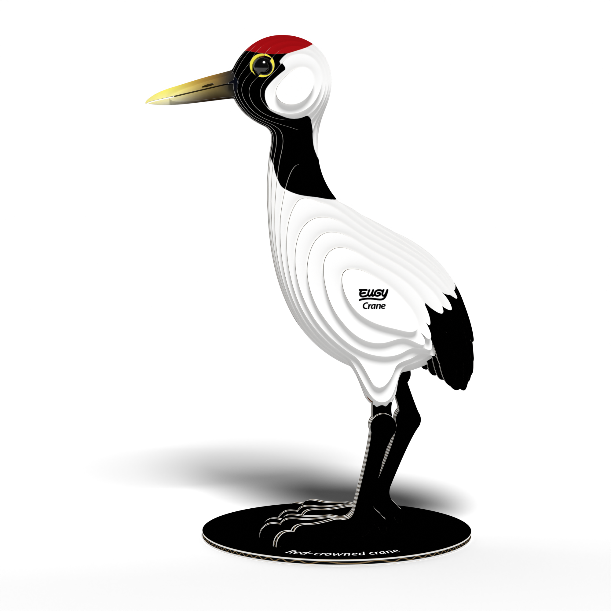 Close-up of Eco-Friendly EUGY Crane 3D Puzzle details and texture