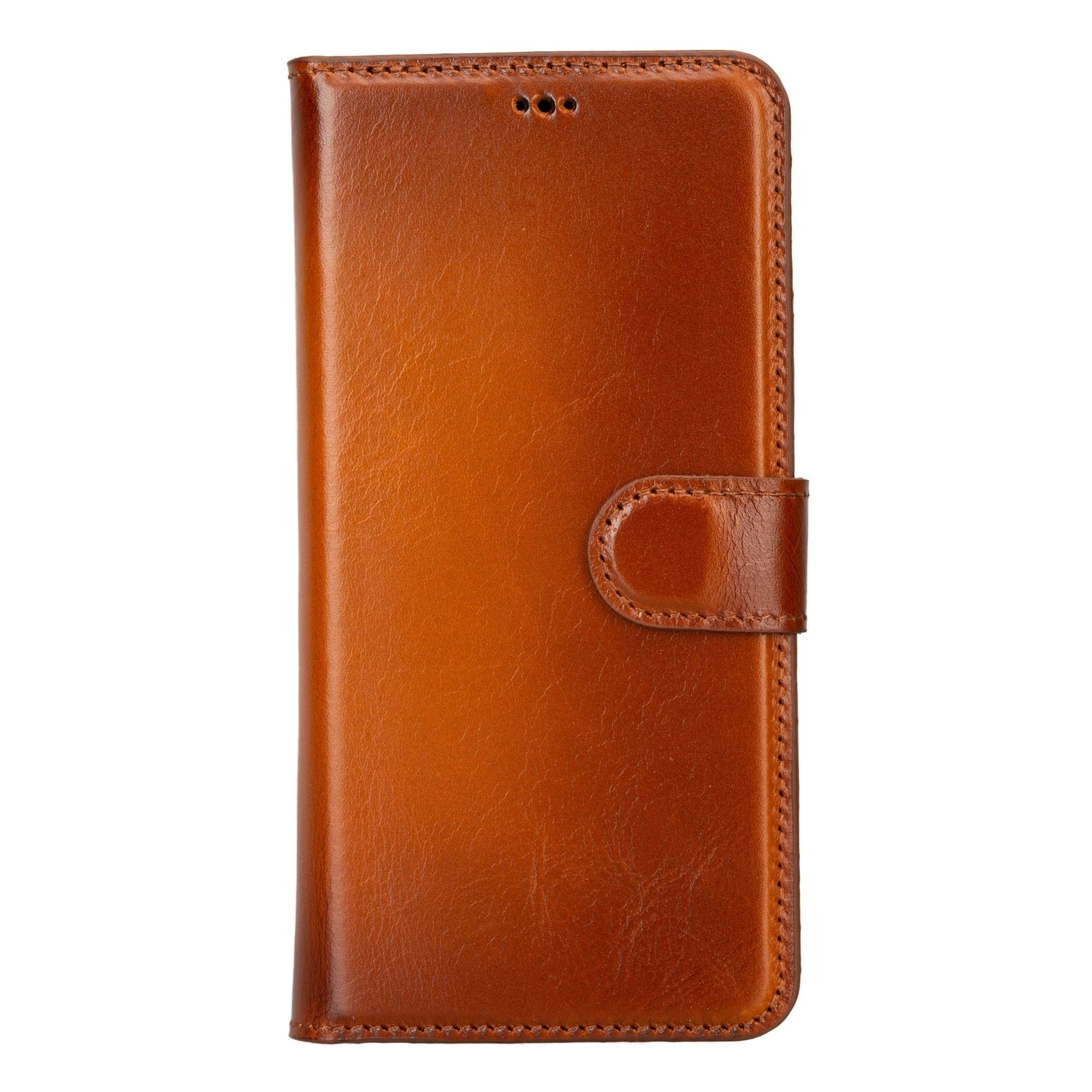 Lifestyle shot of Elegant Detachable Leather Wallet Case for Samsung Galaxy S21 FE on a desk