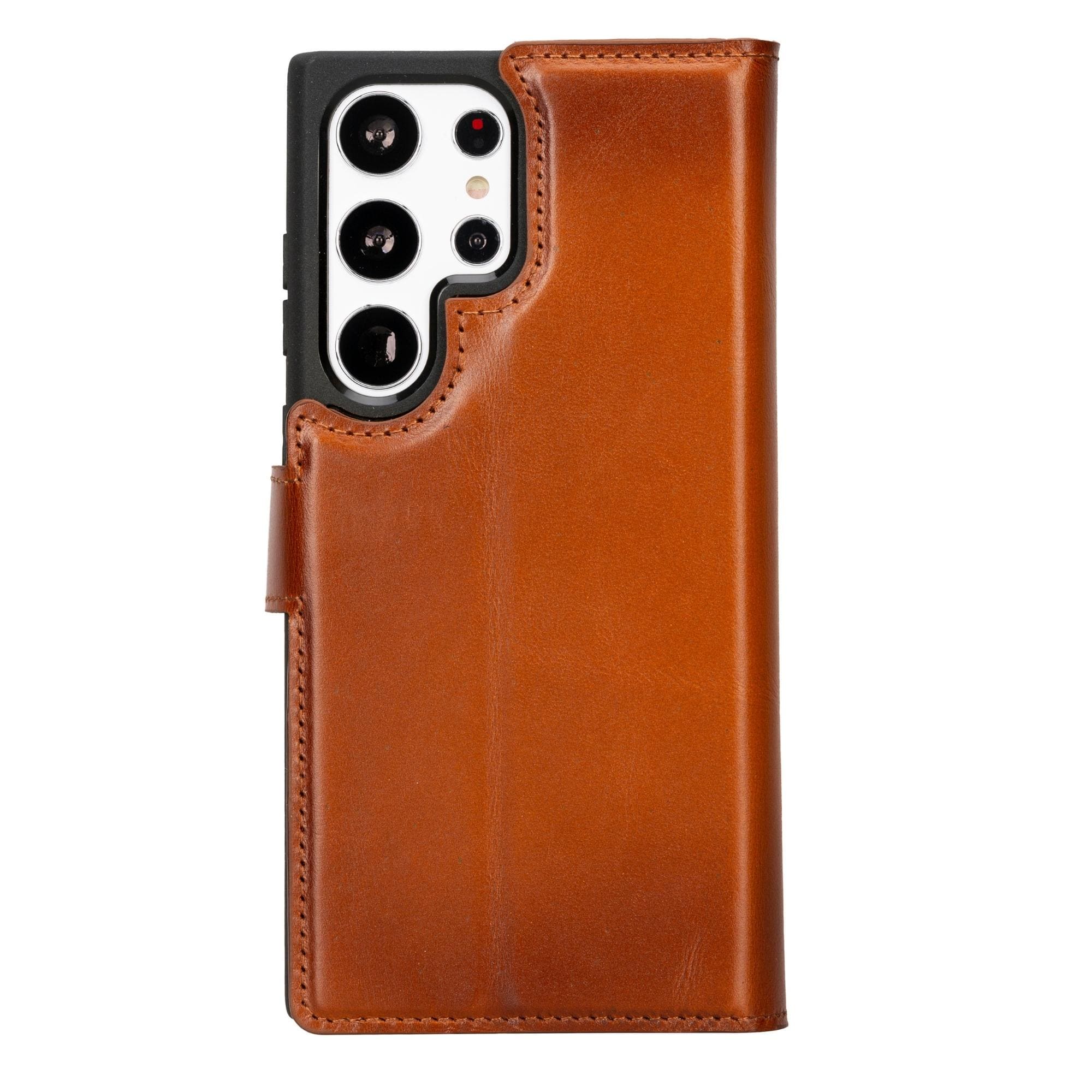 Lifestyle shot of Luxury Leather Wallet Case for Samsung Galaxy S23 by TORONATA in use