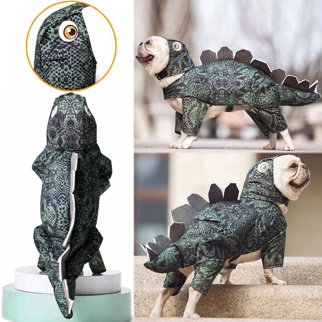 Front view of Bunnylicious Dino Dress in vibrant colors by Dog Hugs Cat