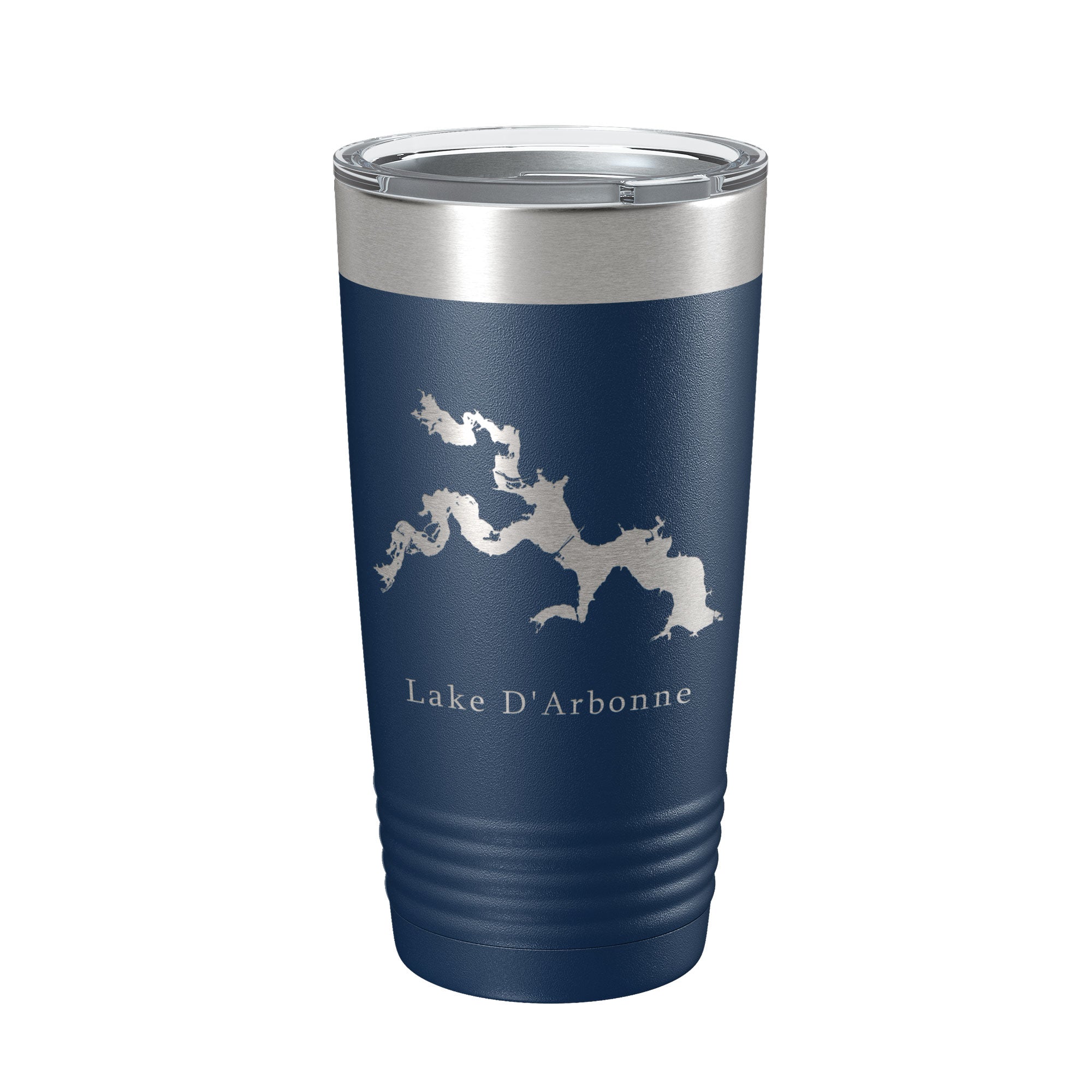 Lake D'Arbonne Map Insulated Tumbler on a yoga mat