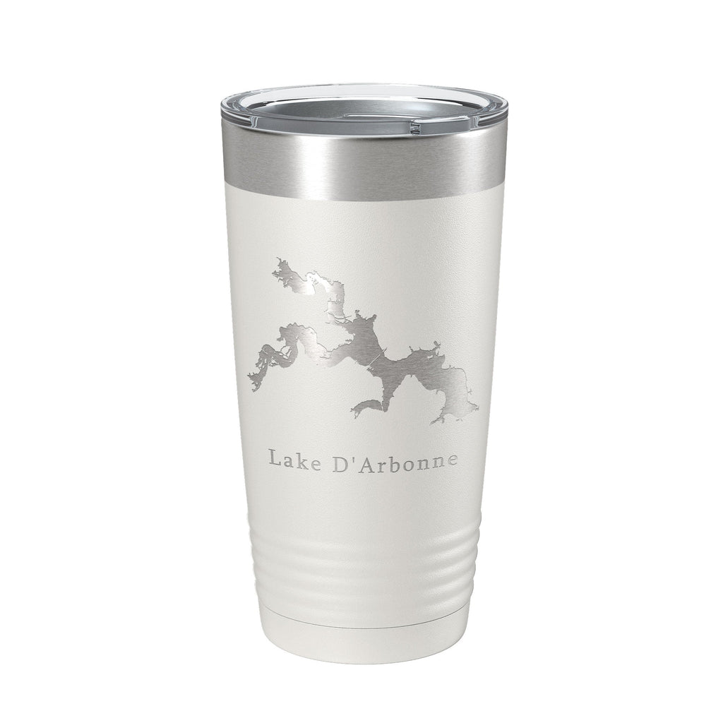 Lake D'Arbonne Map Insulated Tumbler being filled with a drink