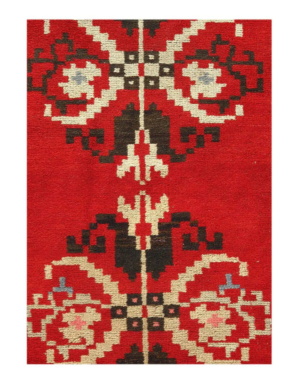 Canvello Antique Chinese Red Hand Knotted Small Rugs - 3' x 5'9"