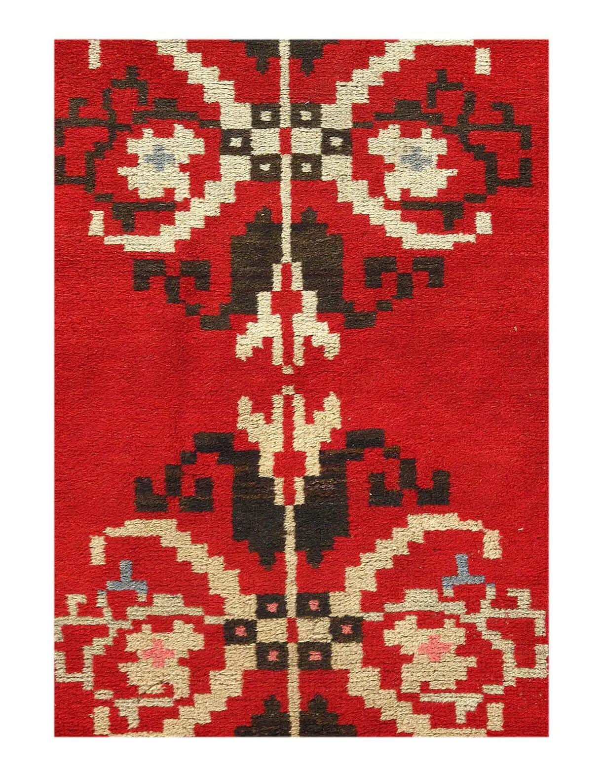 Canvello Antique Chinese Red Hand Knotted Small Rugs - 3' x 5'9"