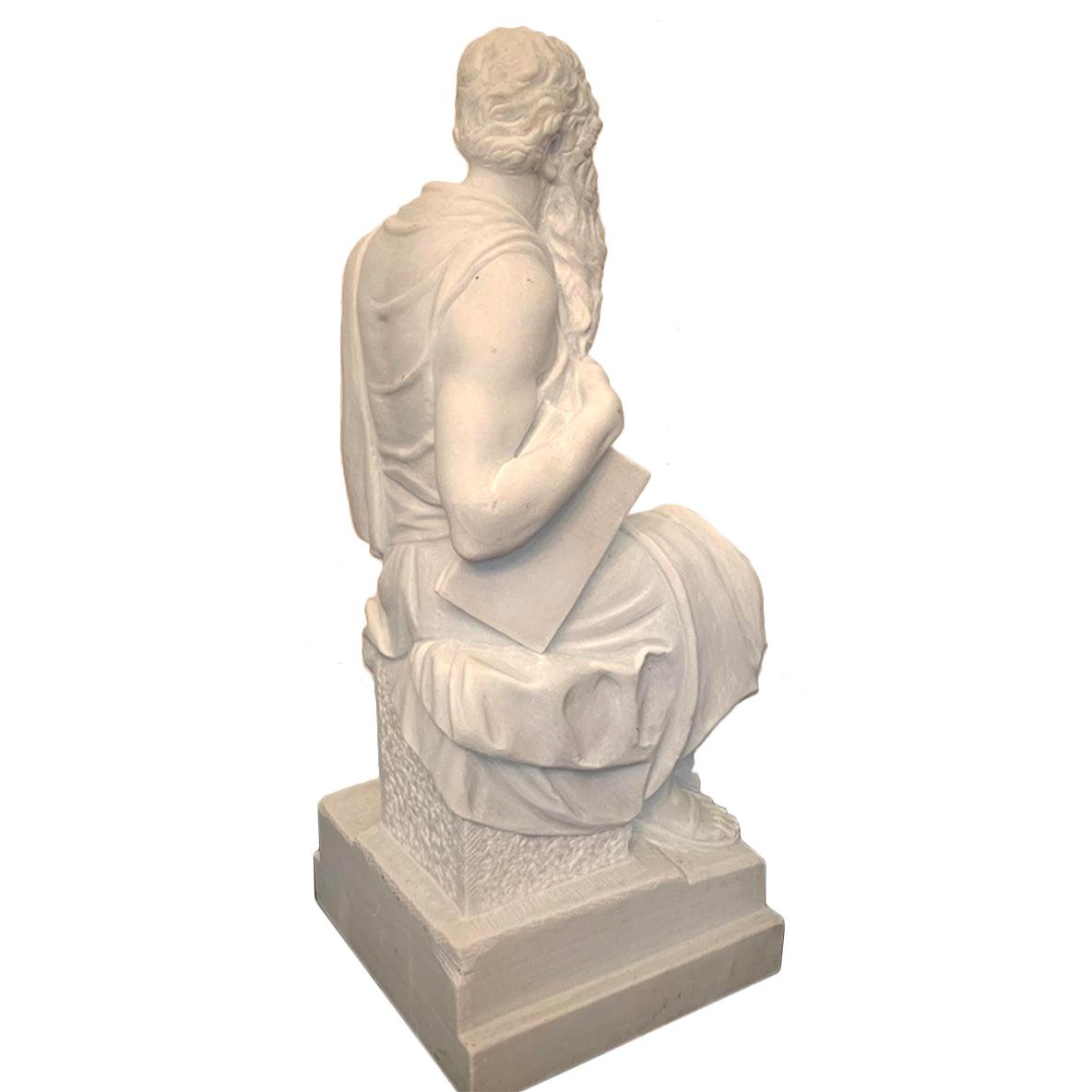 Canvello Hand Carved Marble Sculpture of Moses After Michelangelo