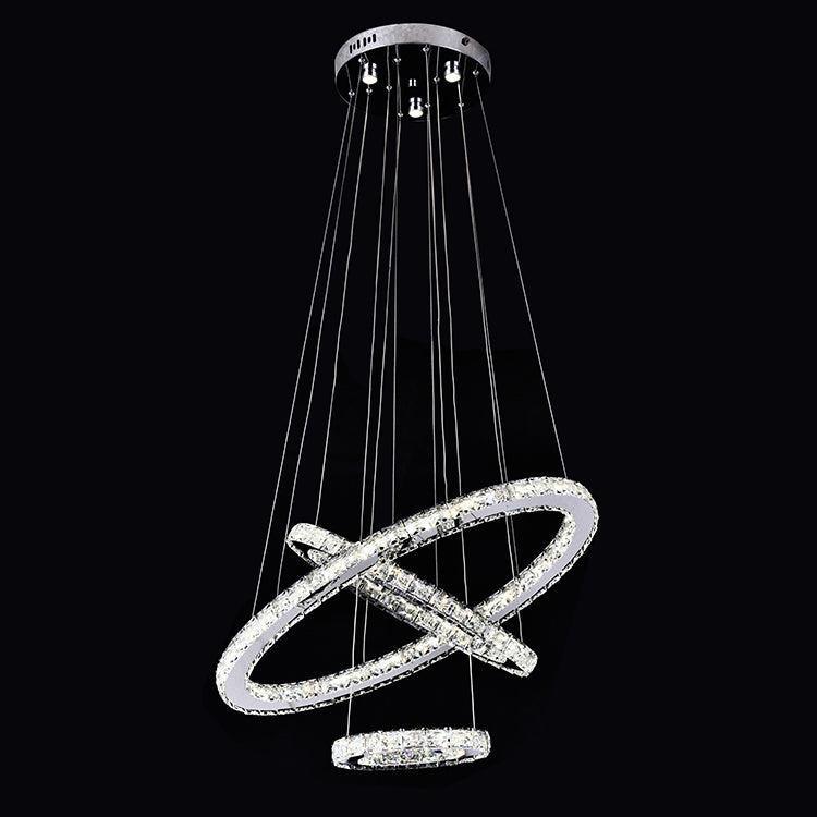 Canvello Ring Crystal Pendant Lights Modern Crystal Chandelier Lighting