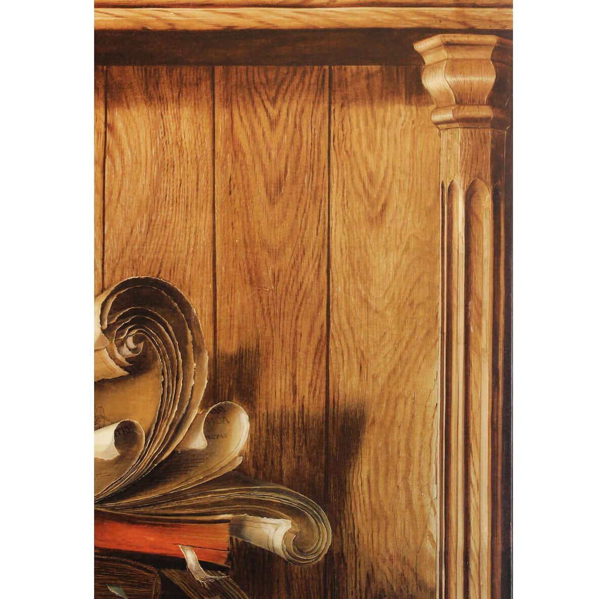 Vintage Books Canvas Art displayed in a cozy living room setting