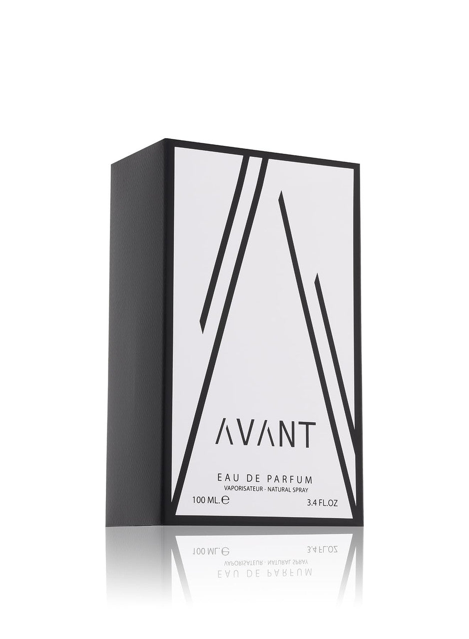 Back view of Avant Intense EDP bottle highlighting its premium design