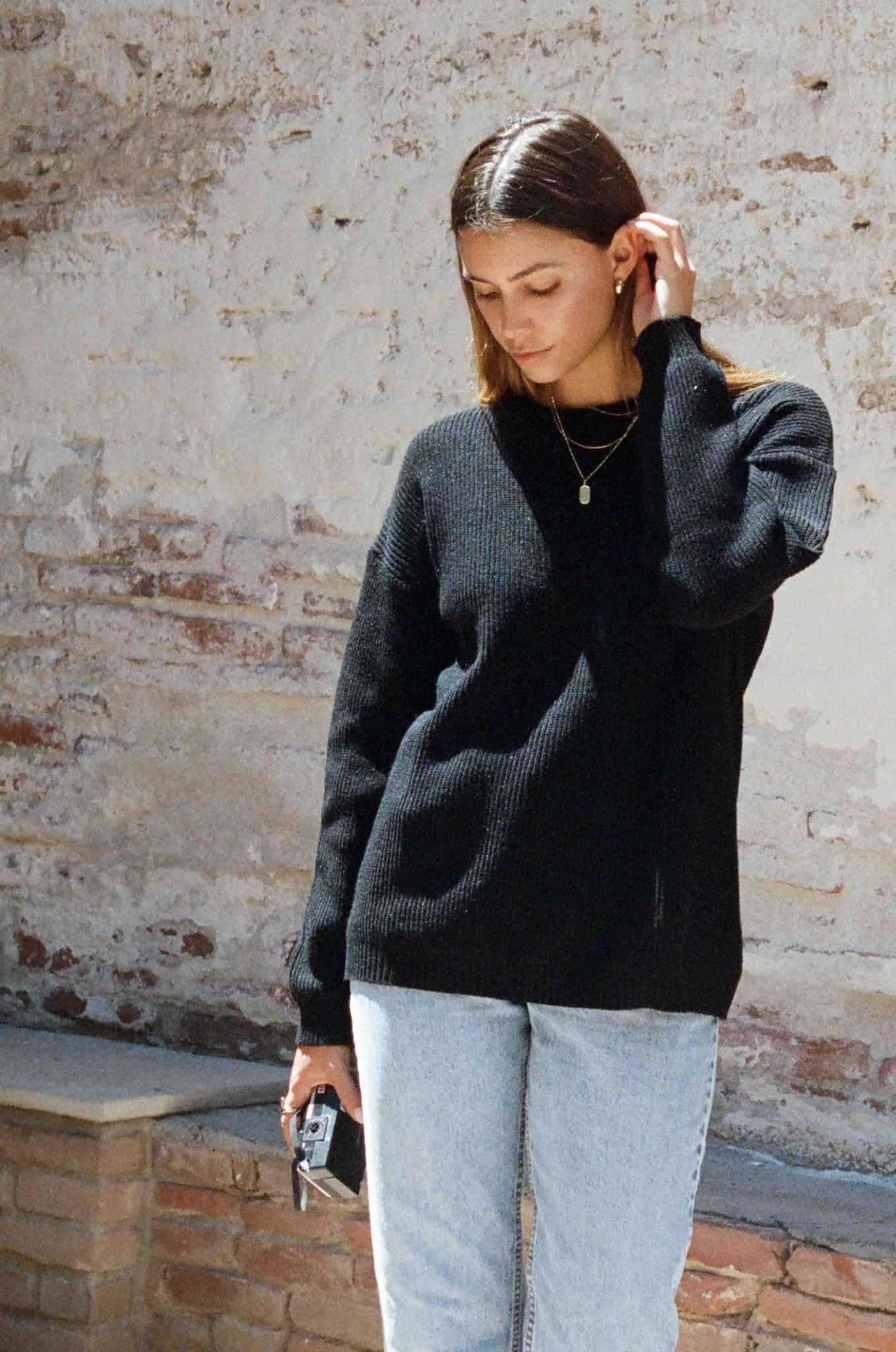 Charles Sweater - Soft Black Sweater