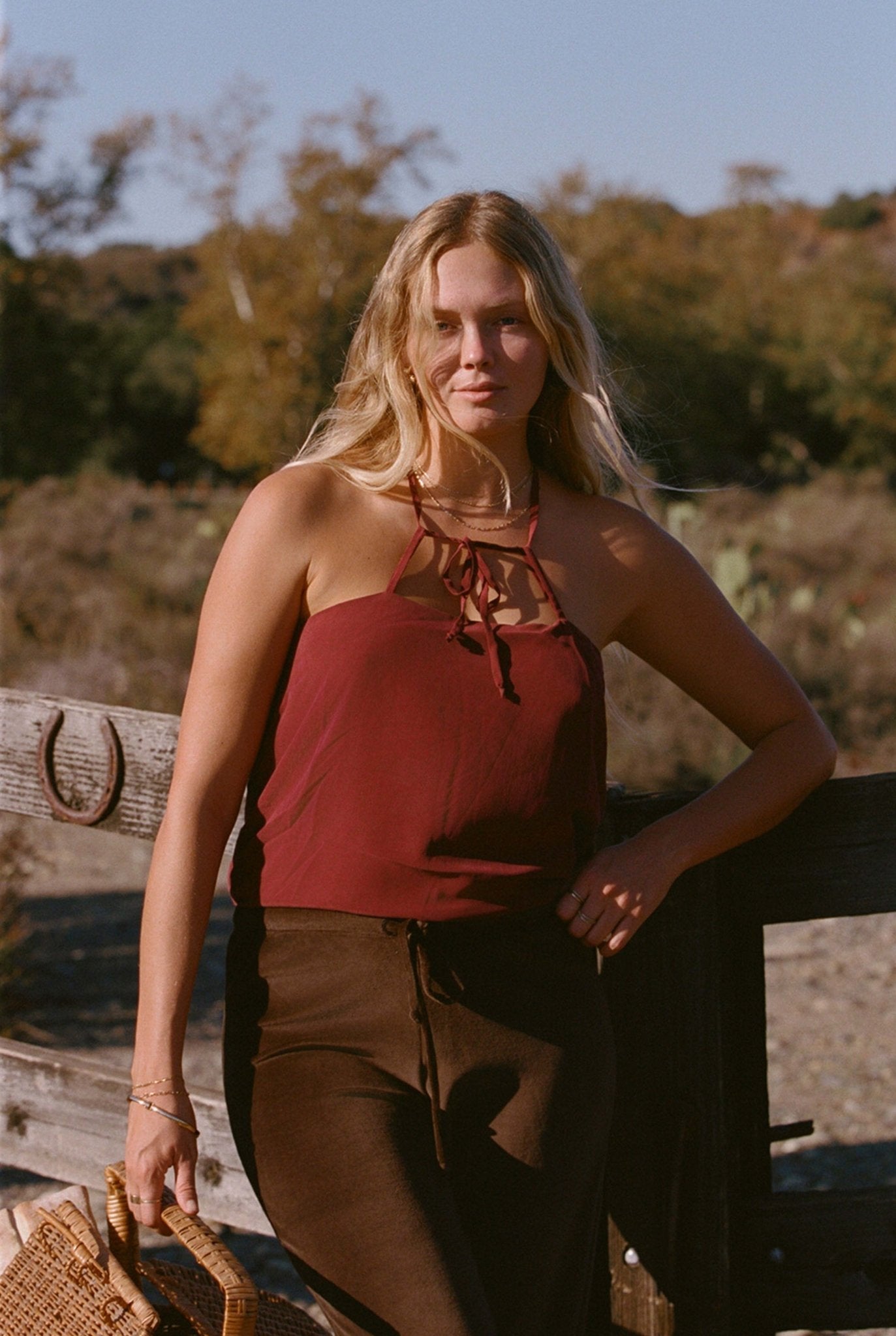 Charlie Tank - Burgundy Top