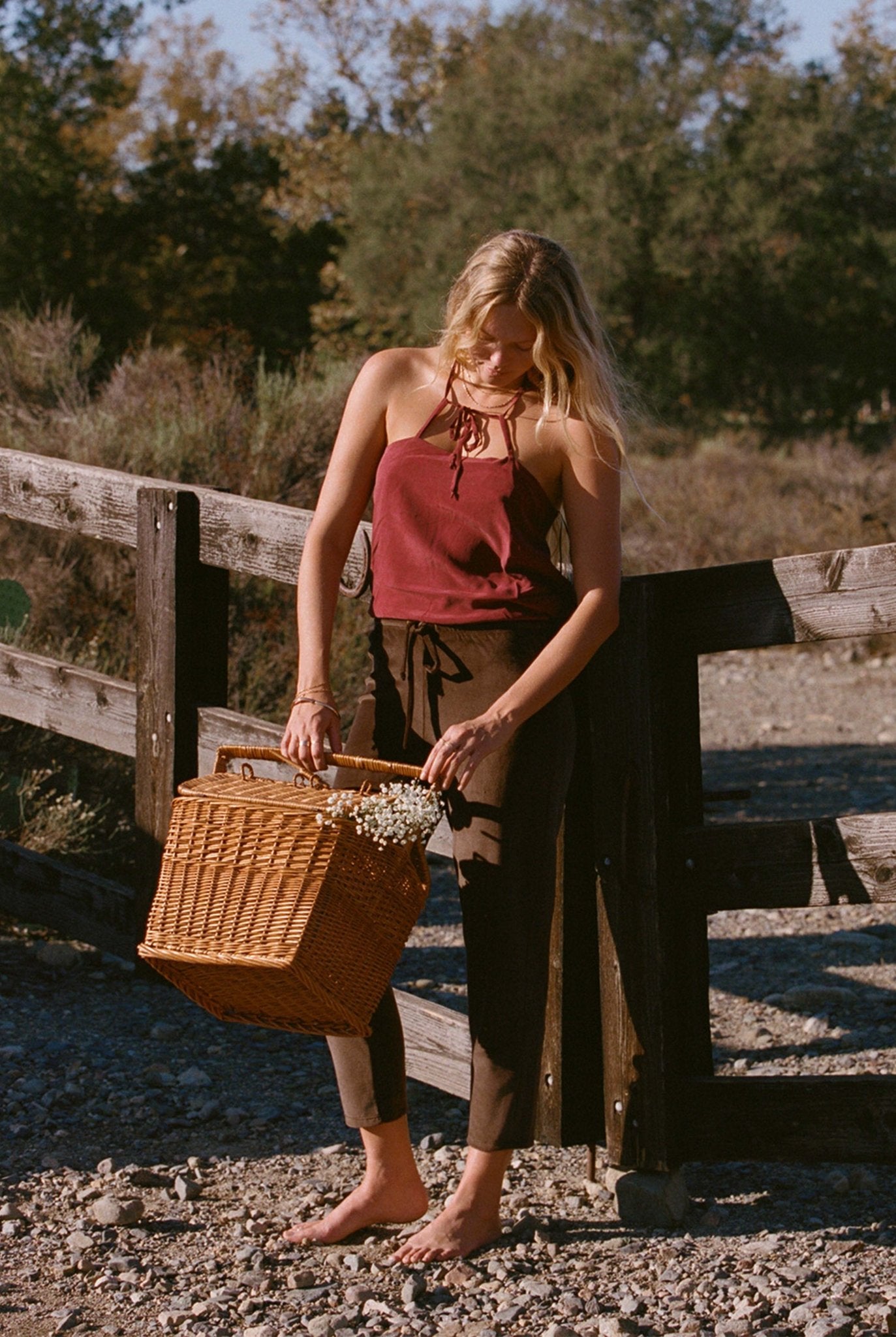 Charlie Tank - Burgundy Top