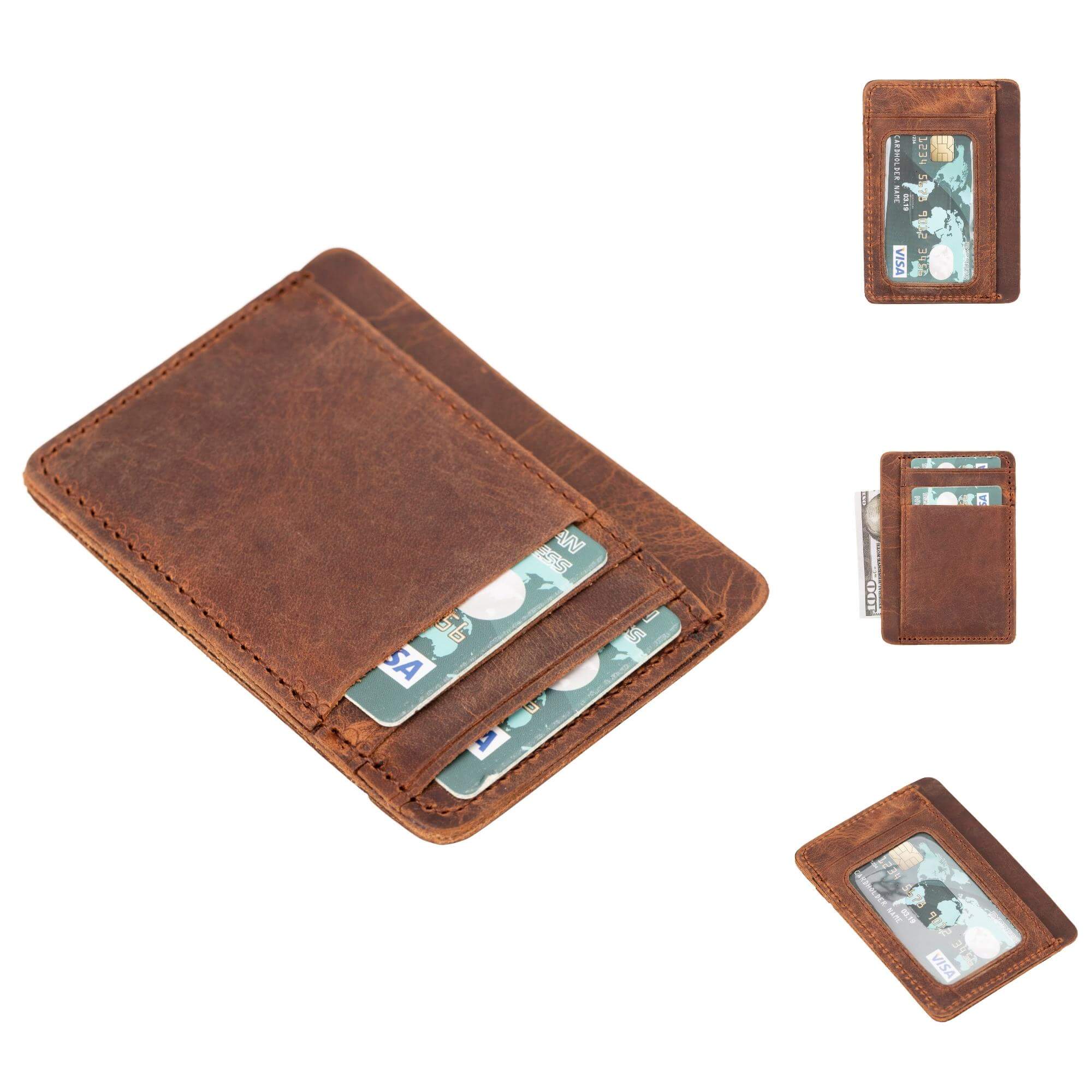 Front view of Cody Genuine Leather Card Holder & Wallet by Toronata