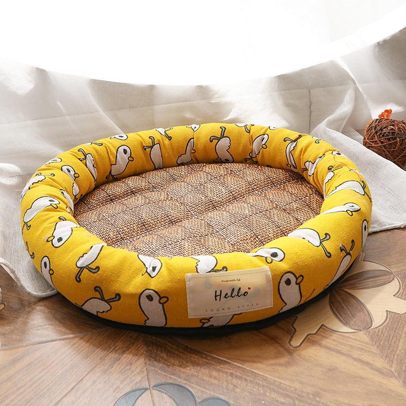 Cozy interior of Stylish Round Pet Nest showcasing plush PP cotton