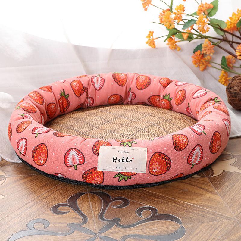 Durable canvas material of Stylish Round Pet Nest by Dog Hugs Cat
