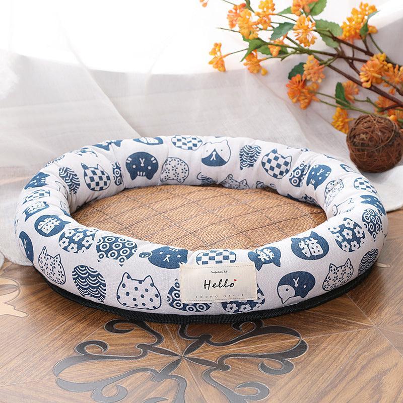 Stylish Round Pet Nest in vibrant colors for modern pet spaces