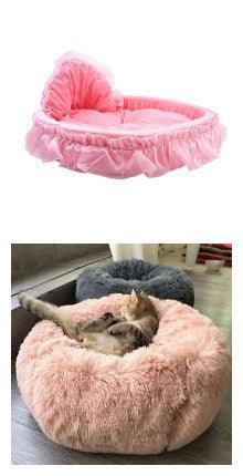 Front view of Luxurious Lace Pet Bed for cats and small dogs