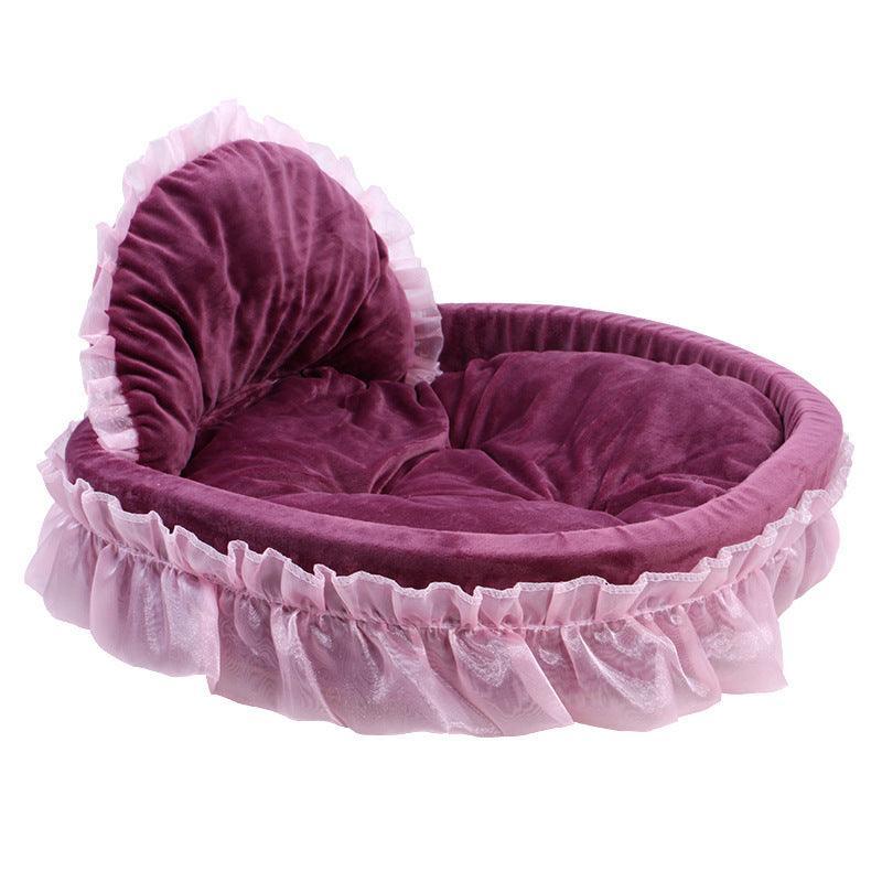 Luxurious Lace Pet Bed with lace detailing for elegant style