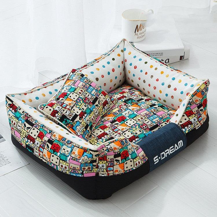 Cozy Haven Pet Bed showcasing durability and comfort