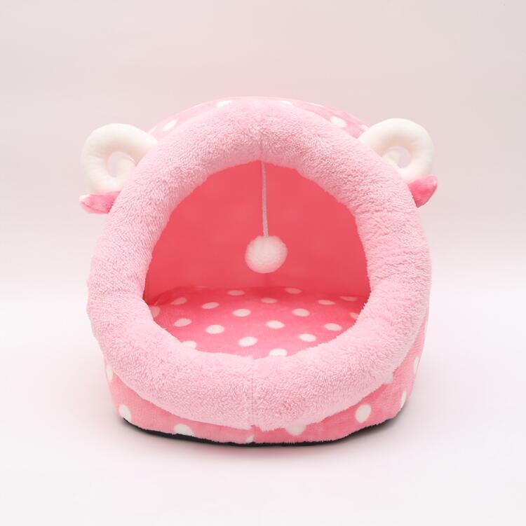 Cozy Retreat Cat Bed in plush fabric by Dog Hugs Cat