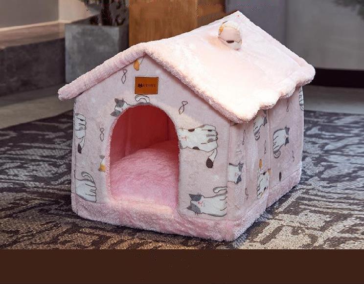 Close-up of the CozyFold Pet House entrance