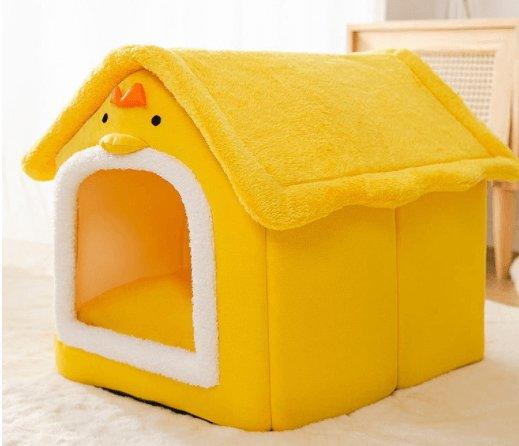 CozyFold Pet House with a dog and cat sharing space