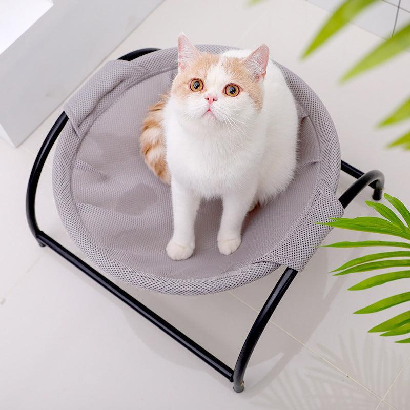 Side view showcasing the breathable hammock structure of Cozypaws Pet Bed