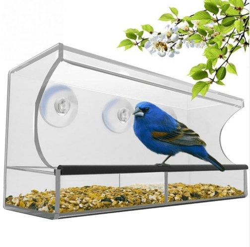 Elegant front view of Stylish Acrylic Pet Feeder by Dog Hugs Cat