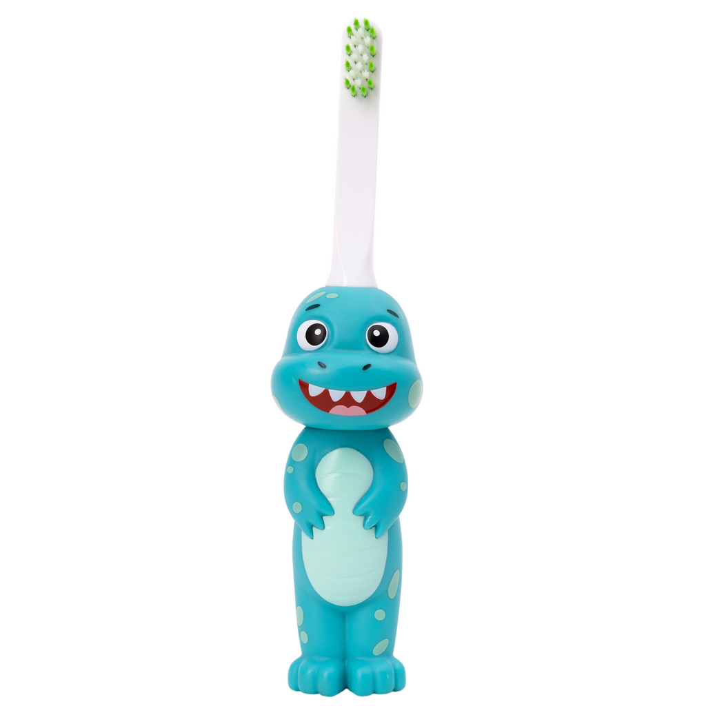 Colorful Brushy the Brushasaurus Dinosaur Toothbrush for kids