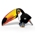 Front view of EUGY Toucan 3D Puzzle showcasing vibrant colors
