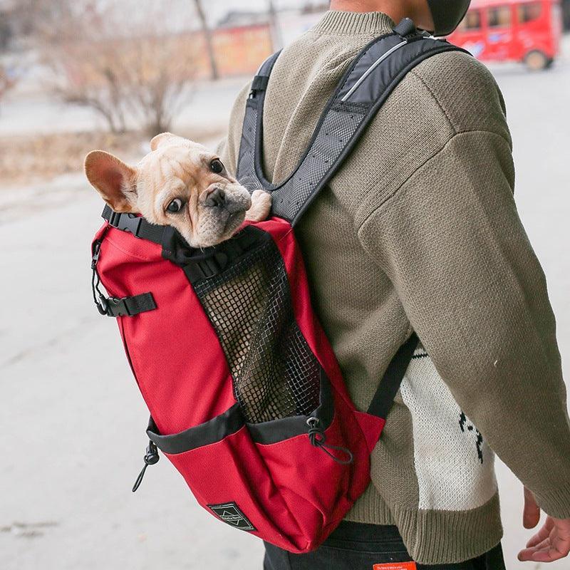 Side view showcasing the durable design of the Pet Carrier Backpack