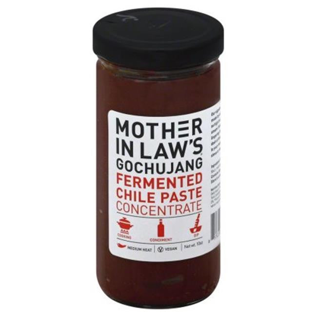 Front view of Authentic Gochujang Fermented Chile Paste by Gobingya in 10 oz jar
