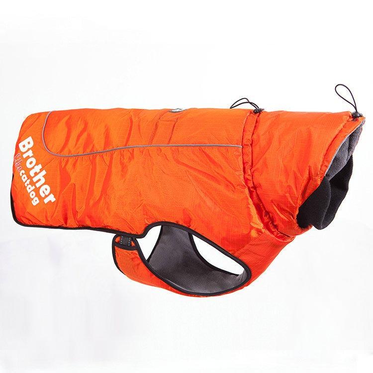 Side view showcasing the lightweight design of the Pet Raincoat by Dog Hugs Cat