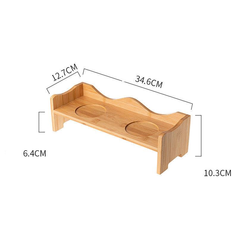 Stylish Elevated Ceramic Cat Bowl Set with shelf in vibrant colors