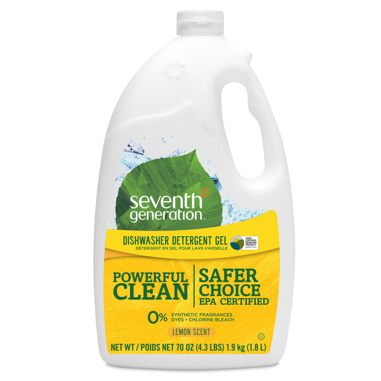 7 GEN Automatic Dish Gel Lemon in a kitchen setting