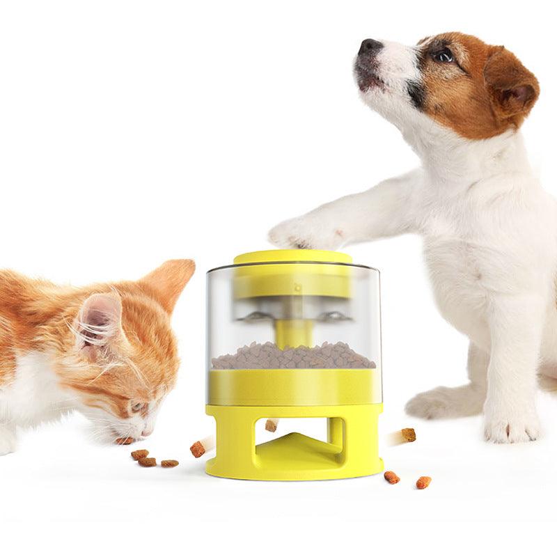 Dog Hugs Cat Interactive Dog Food Dispenser Toy in action