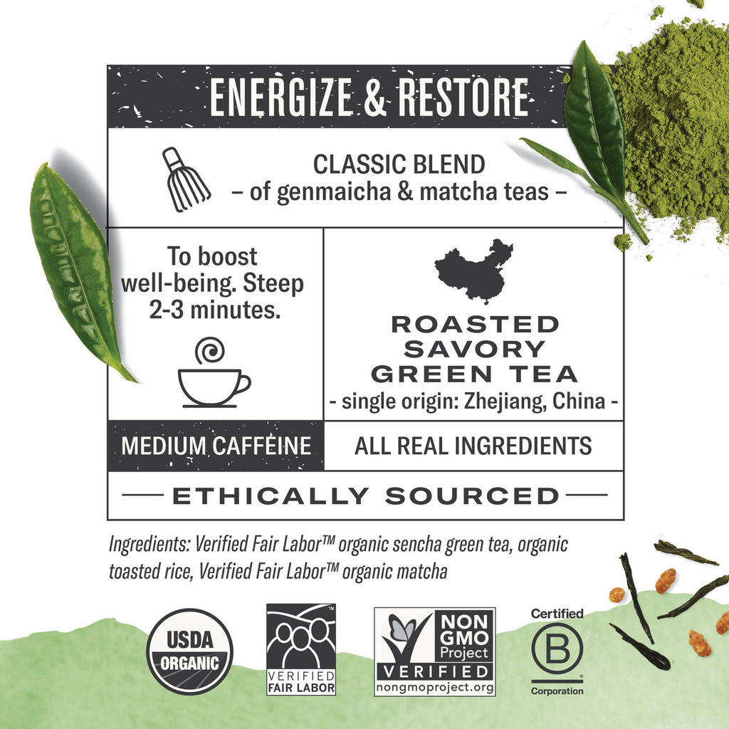 Numi Tea Toasted Rice Green Tea (6x16 Bag)