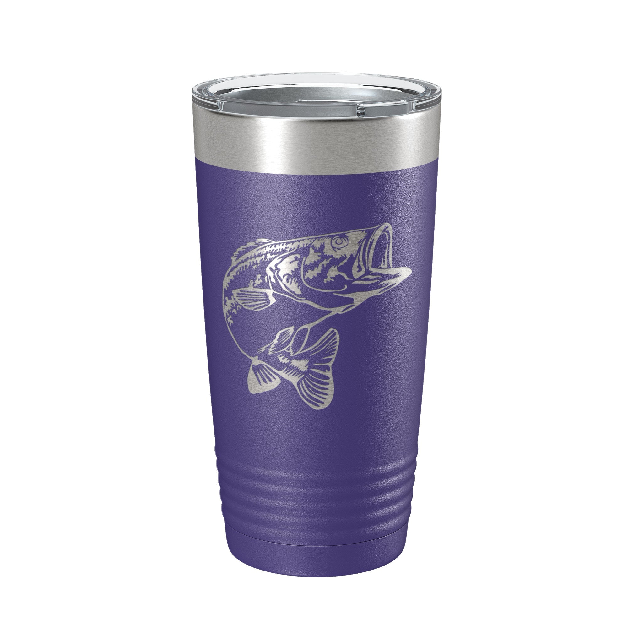 Insulated Bass Fishing Tumbler with a fishing hat