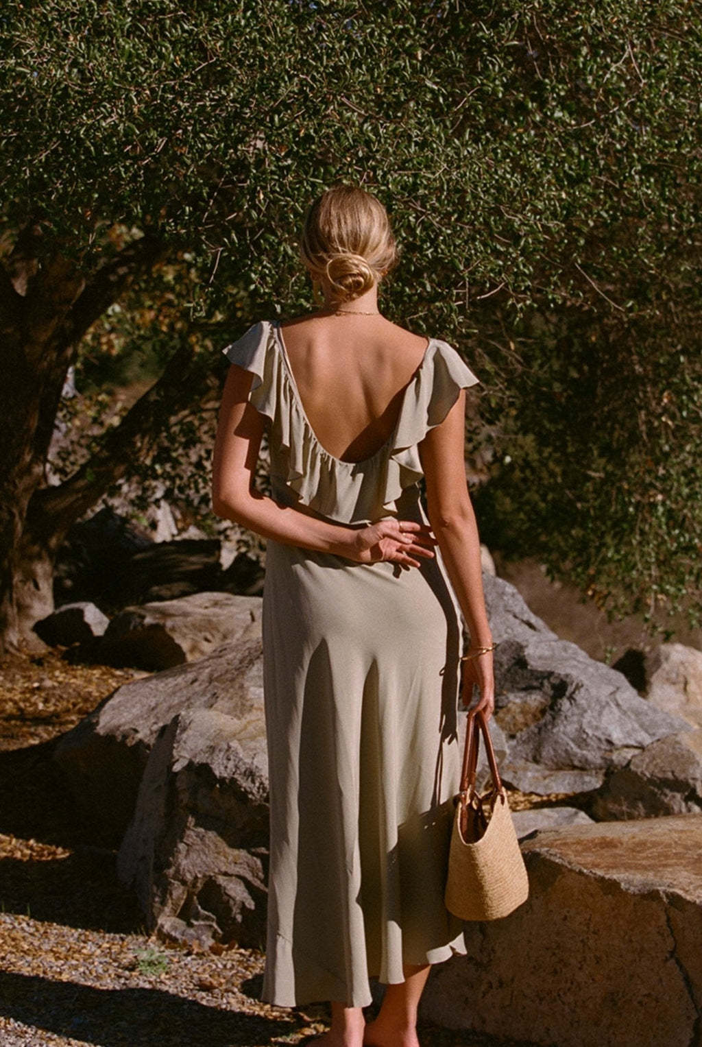 Florence Dress - Sage Silk Dress