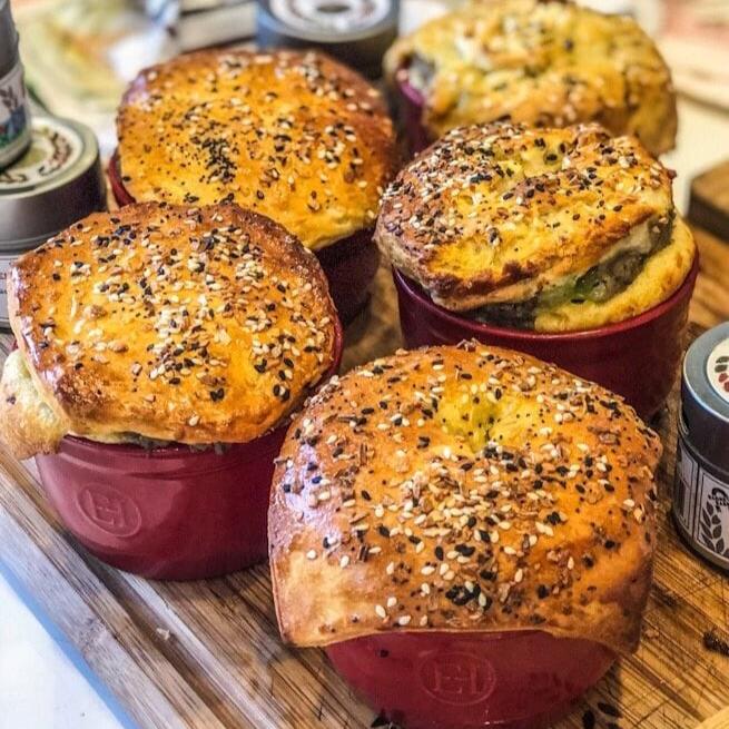 Lifestyle shot of Gourmet Spice Gift Set by Gustus Vitae used in a gourmet kitchen