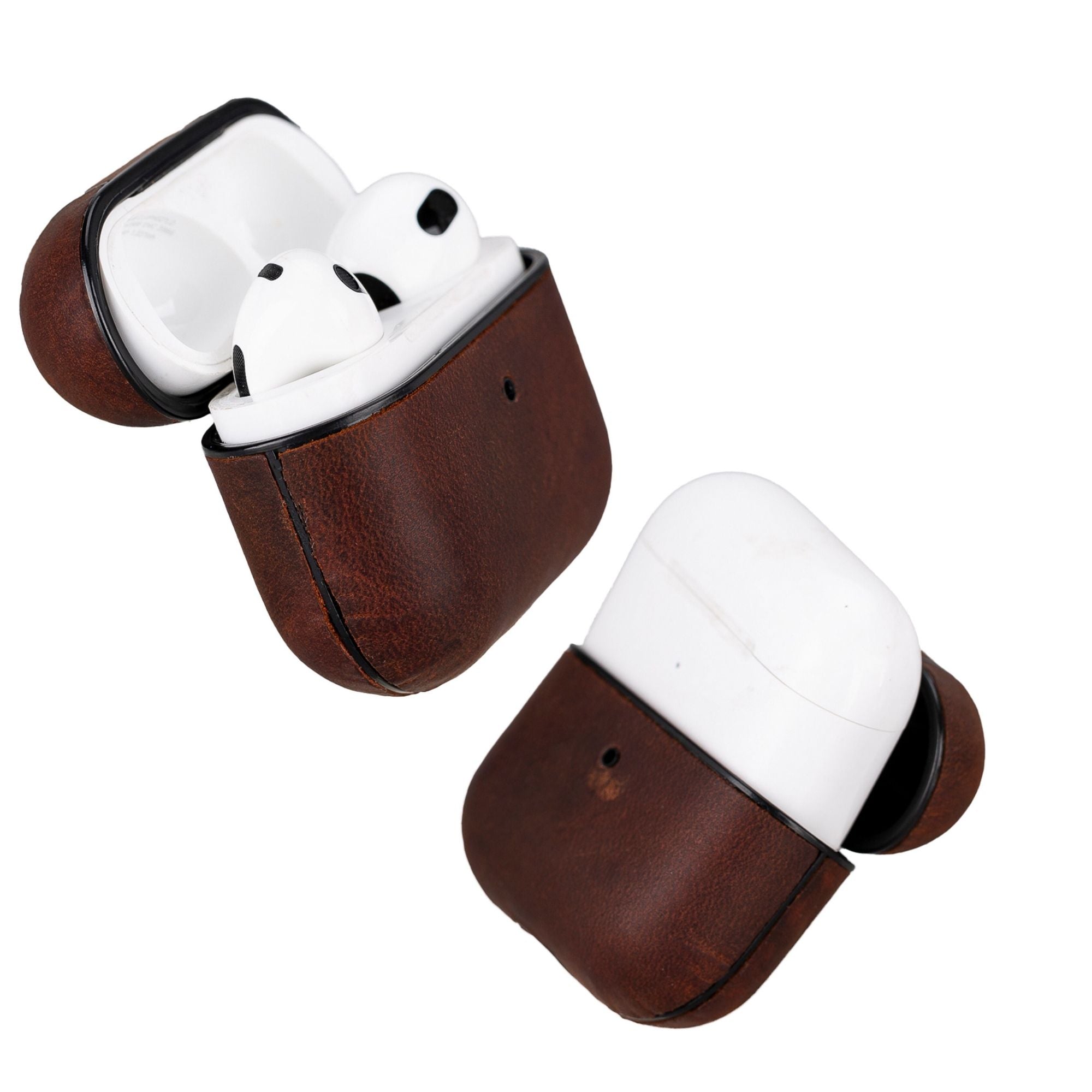 Luxury Leather AirPods 3 Case showcased against a colorful background by TORONATA
