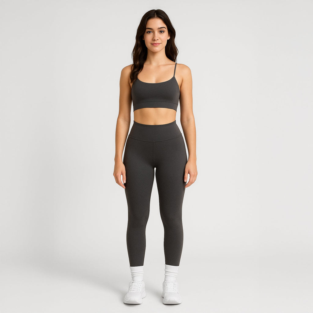 Model wearing Premium Women's High-Rise Fitness Leggings during workout