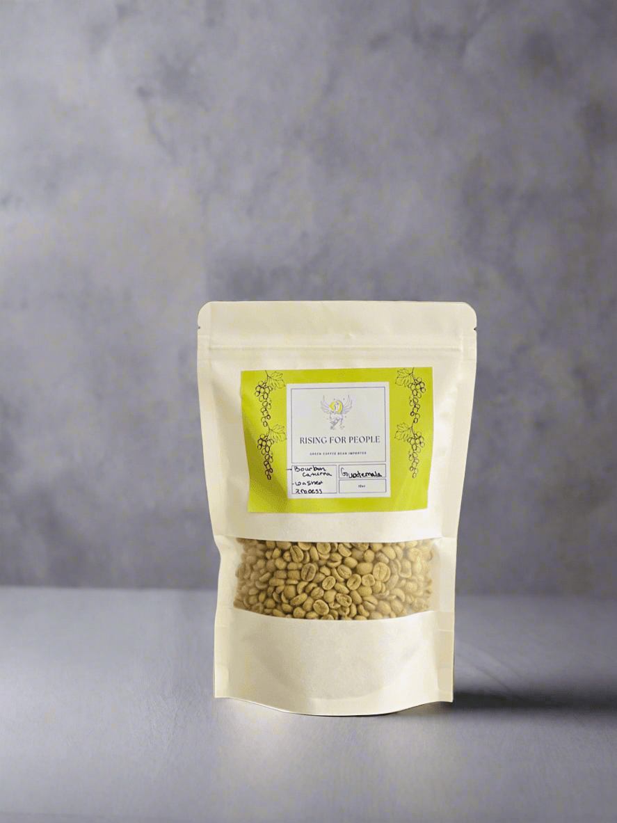 Front view of Empowering Guatemala Green Coffee by Rising For People Coffee Co.