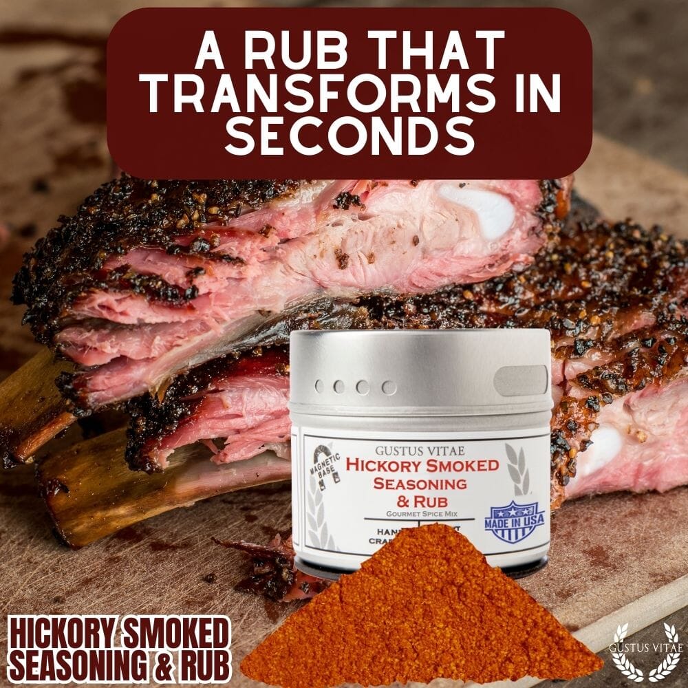 Gourmet Hickory Smoked Seasoning sprinkled on grilled meat