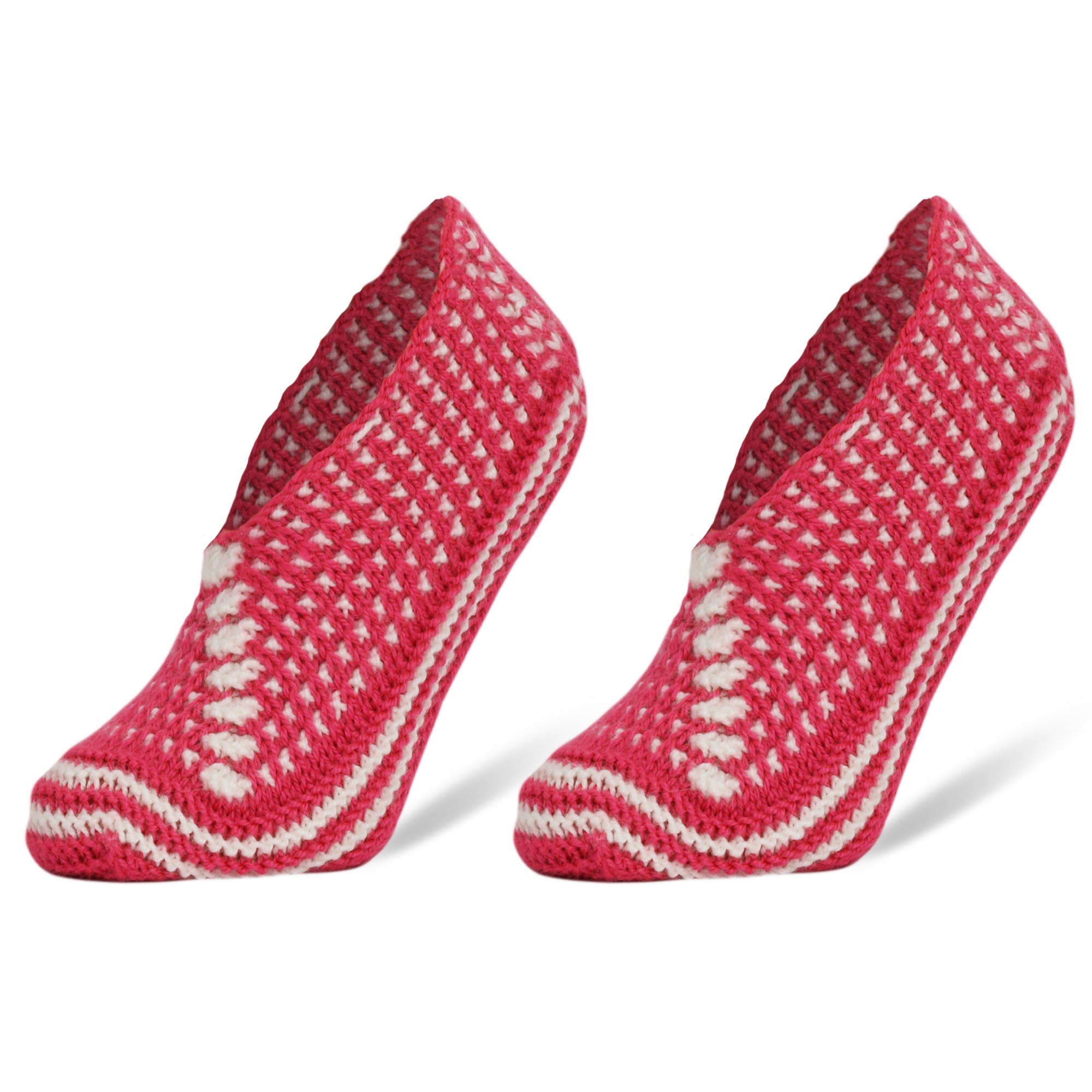 Back view of Handcrafted Crochet Slippers for Women in vibrant colors