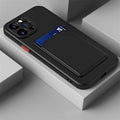 Front view of iPhone 14 Liquid Gel Silicone Case by Anacotte in black